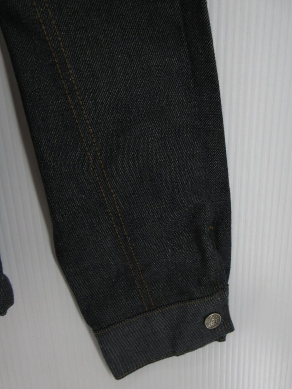 VTG Sears Toughskins Jacket Boys Youth 16 Trucker Denim Psychedelic Tie Dye - Picture 4 of 13